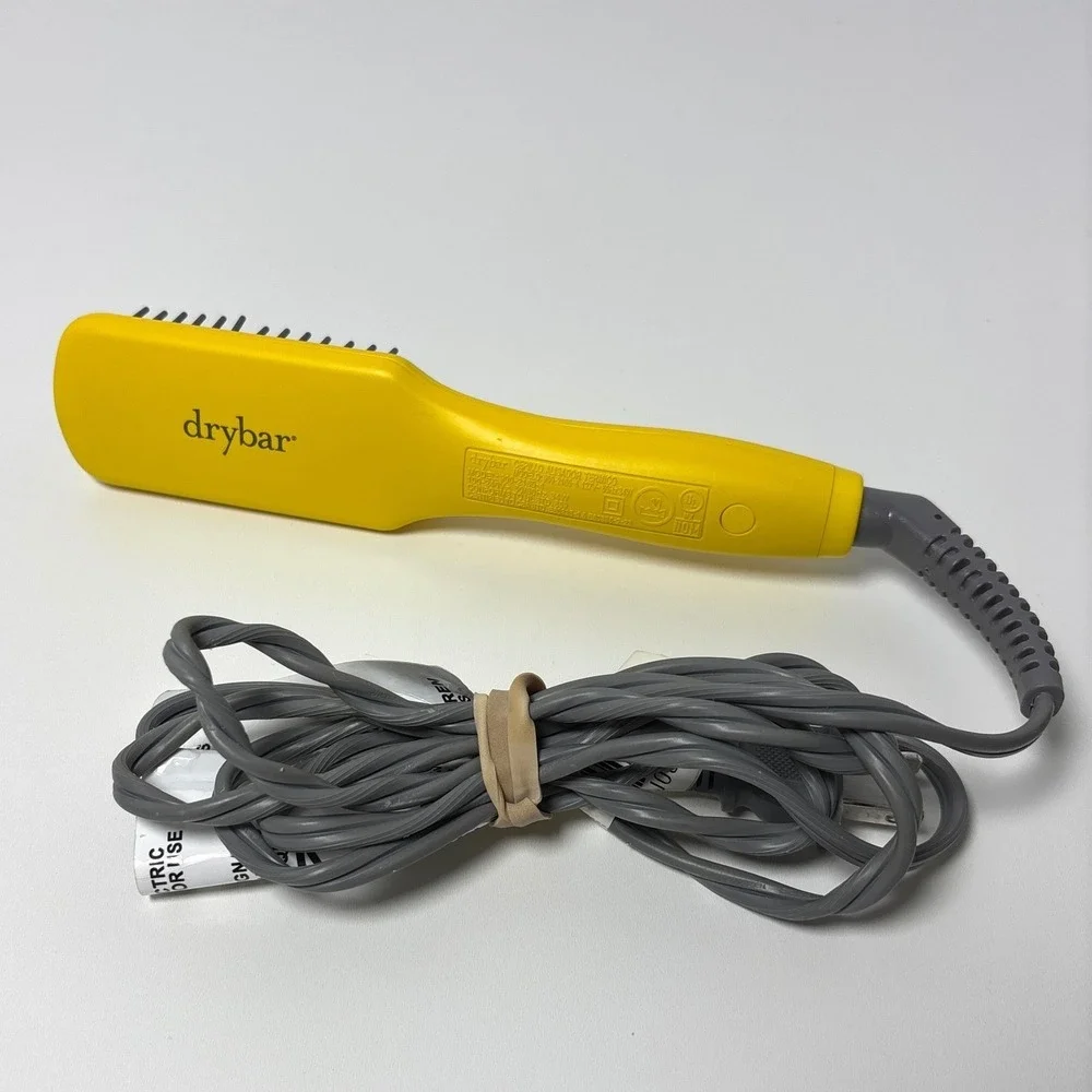 Drybar Baby Brush Crush Mini‎ Heated Hair Straightening Brush Iron Travel Tested
